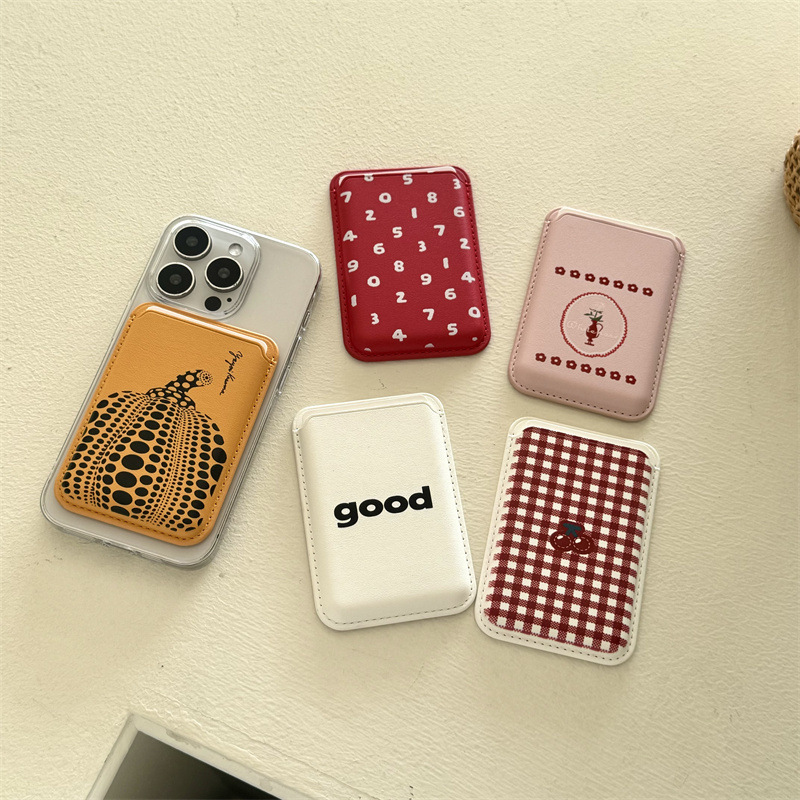 Phone Accessories For Teens - Cute Cartoon PU Leather Magnetic Card