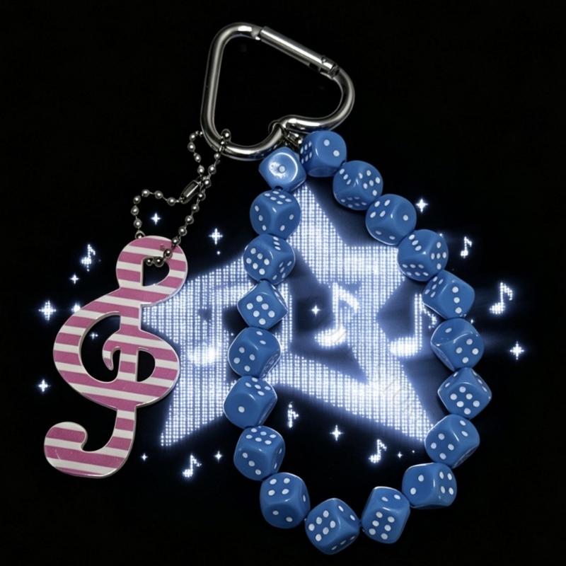 Phone Accessories For Teens - R7UF Colorful Beaded Acrylic Keychain with