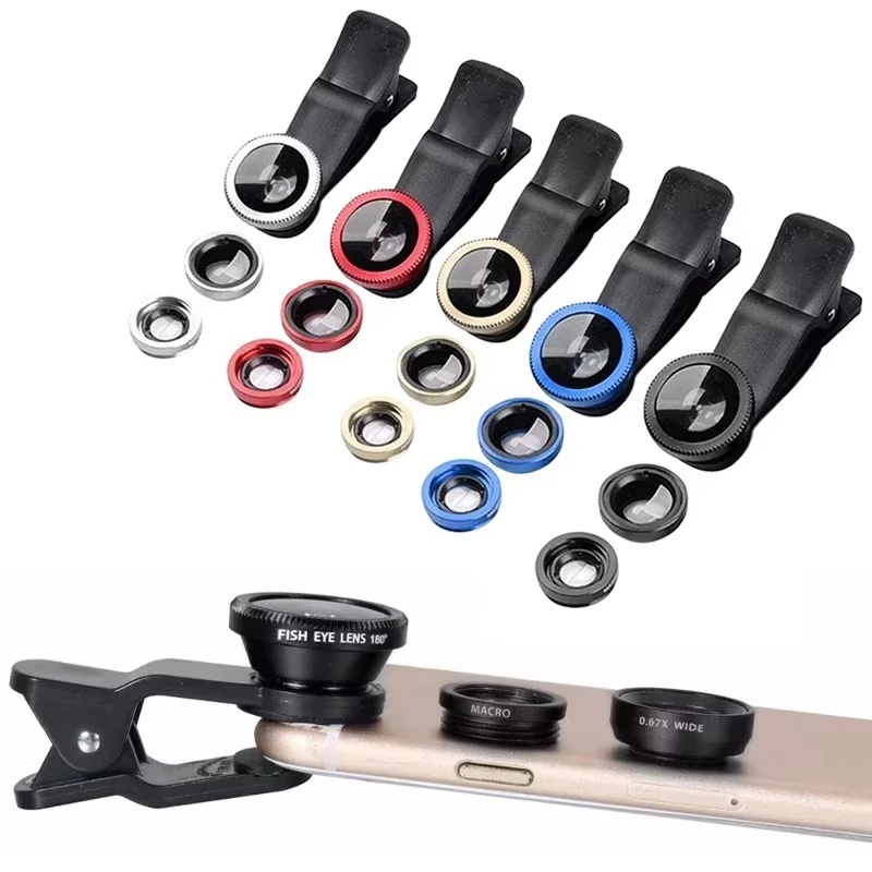Lens Camera Clip - 3 In 1 Phone Fish Eye