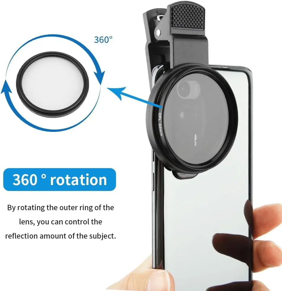 MINI 52mm Clip-on Phone Filter - огляд і ціна Lens Camera Clip