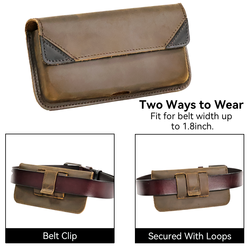 Genuine Leather Waist Bag for  - огляд і ціна Phone Accessories Men
