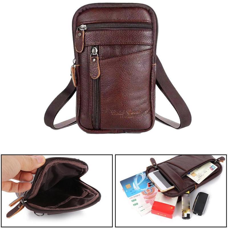 Men Genuine Leather Bag Vertic - огляд і ціна Phone Accessories Men
