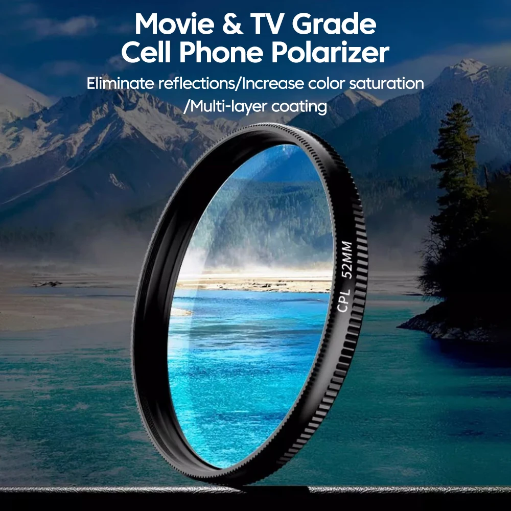 52mm CPL Mobile Phone Lens Fil - огляд і ціна Lens Camera Clip