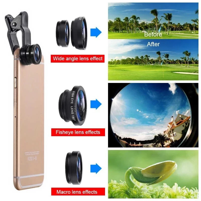 3 In 1 Fisheye Phone Lens 0.67 - огляд і ціна Lens Camera Clip