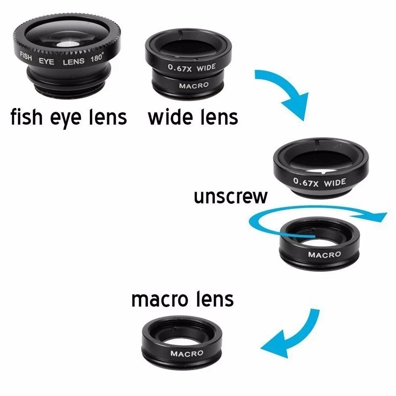 3 In 1 Fisheye Phone Lens 0.67 - огляд і ціна Lens Camera Clip