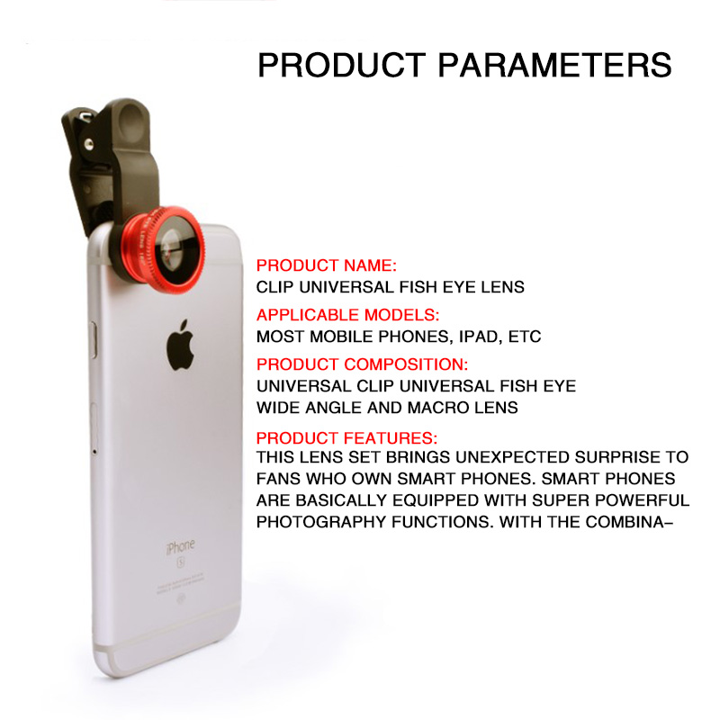 3 In 1 Phone Fish Eye Lens Wid - огляд і ціна Lens Camera Clip
